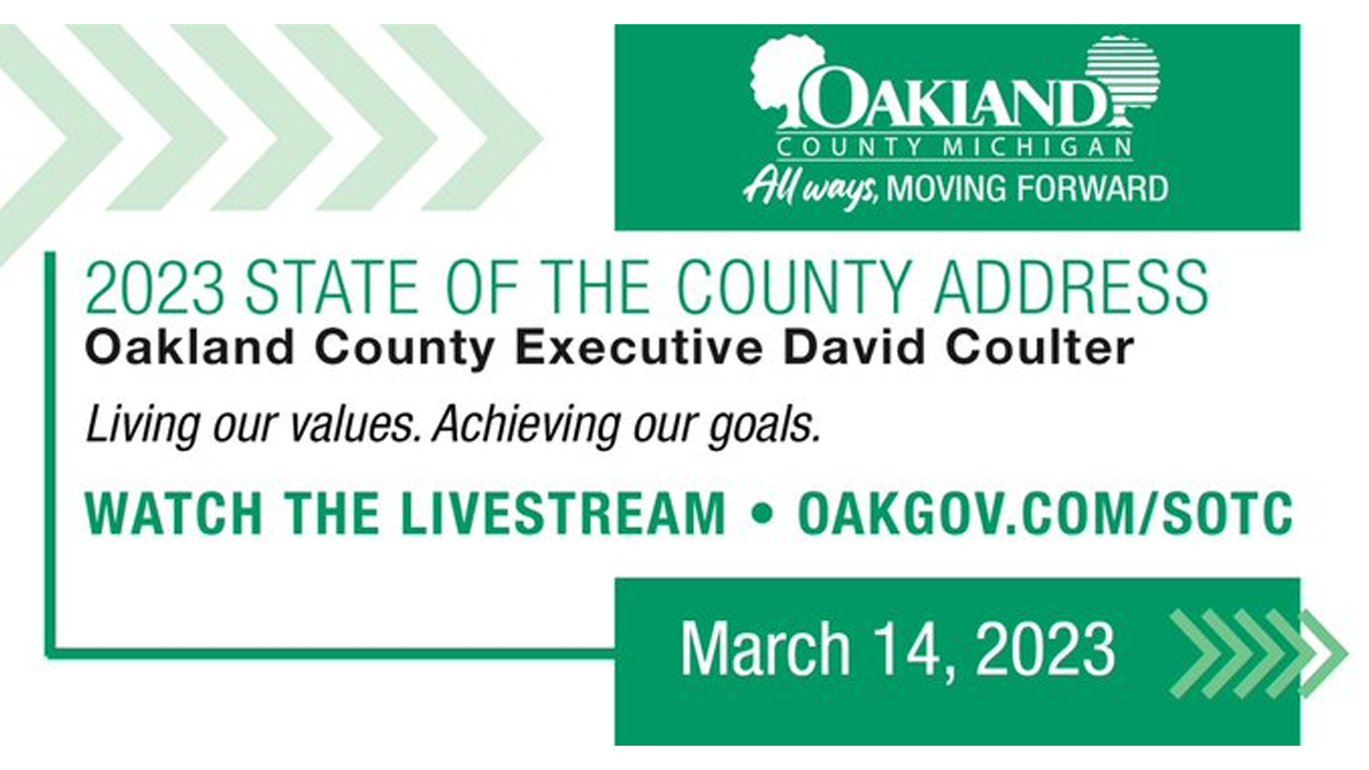 2023 Oakland County State of the County Greater West Bloomfield Civic